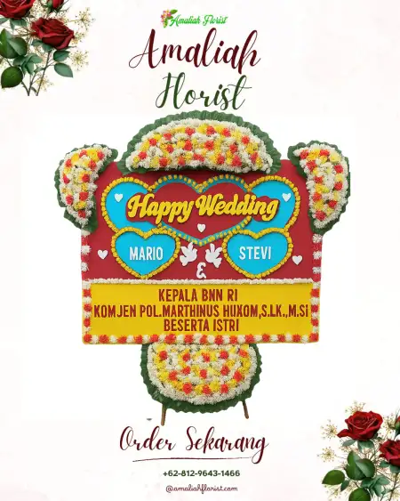 Papan Bunga Pernikahan Sriwijaya